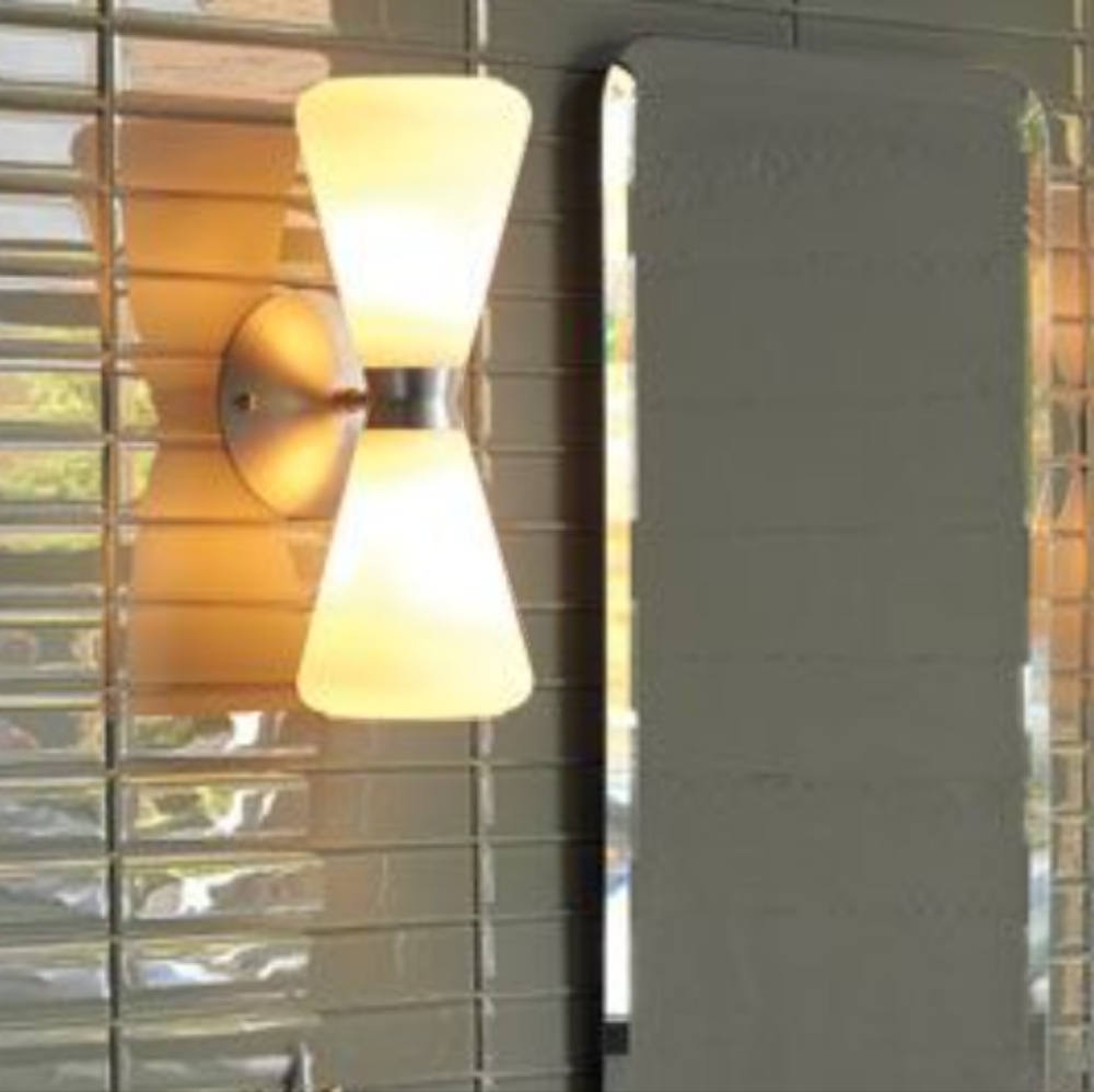 Rejuvenation Gemini MCM Retro 2-Light Wall Sconce